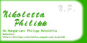nikoletta philipp business card